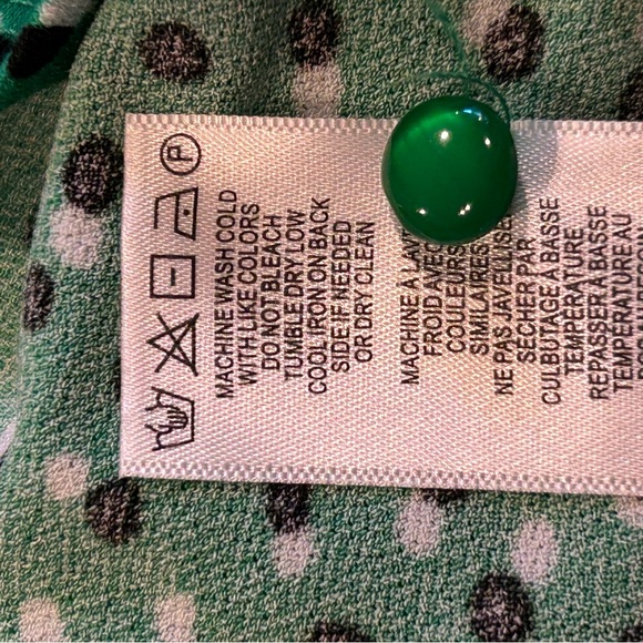 Adrianna Papell women’s size L, Emerald green Ruffle Sleeve Blouse like new - Picture 7 of 7